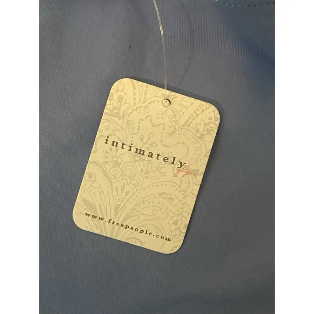 Intimately Free People Still Here Halter‎ Top XS Dusted Blue Sporty Coquette - Picture 4 of 4